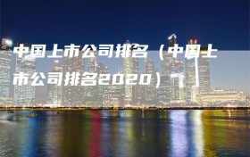 中国上市公司排名（中国上市公司排名2020）