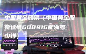 中国黄金股票（中国黄金股票行情600916能涨多少钱）