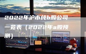2022年沪市纯b股公司一览表（2022年a股预测）