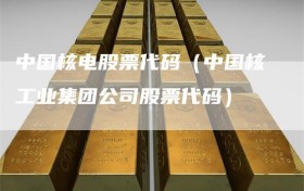 中国核电股票代码（中国核工业集团公司股票代码）