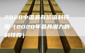 2020中国最有价值科技股（2020年最具潜力的科技股）