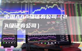 中国AAA级证券公司（2A级证券公司）